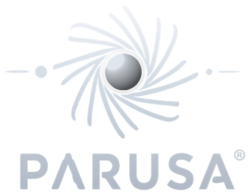 PARUSA logo, light, for dark backgrounds
